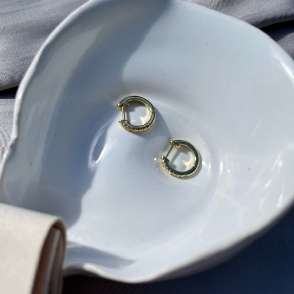 Timeless Mini Rhinestone “Martha” Hoops - Picture 2 of 7